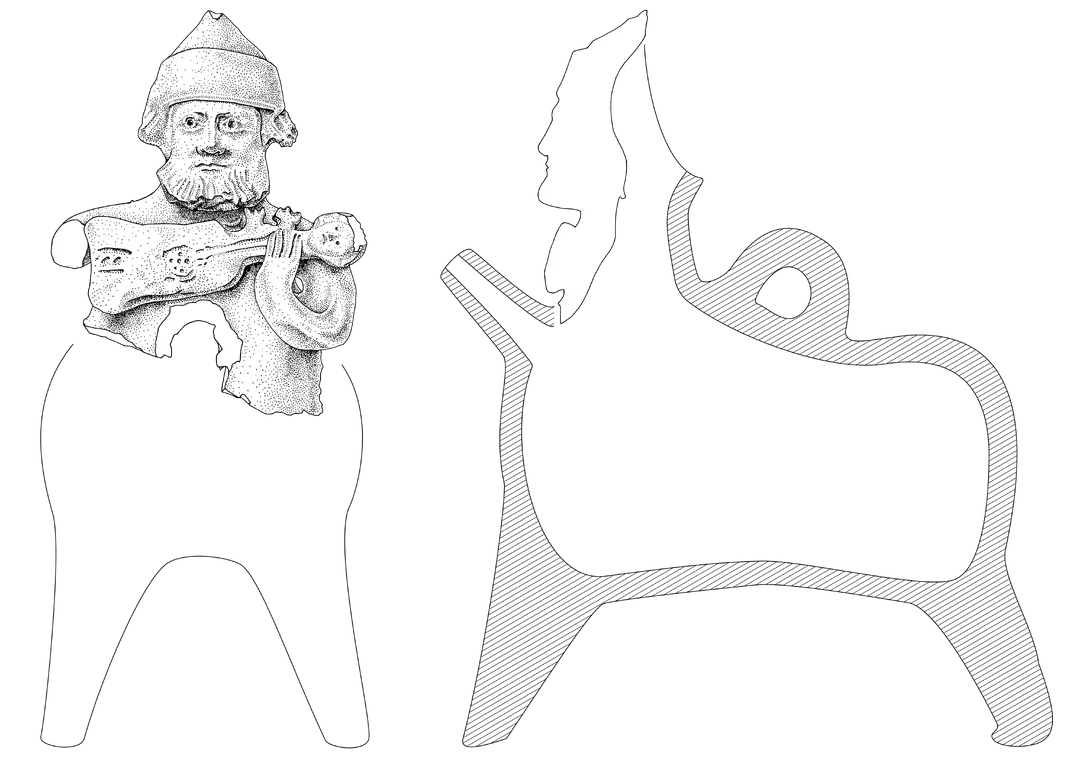 Rekonstruktion einer Aquamanil Scherbe