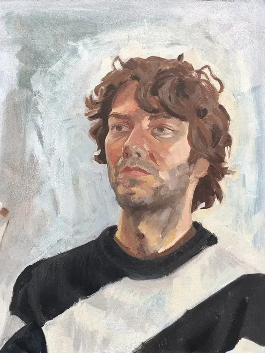 Porträt Ölmalerei eines jungen Mannes