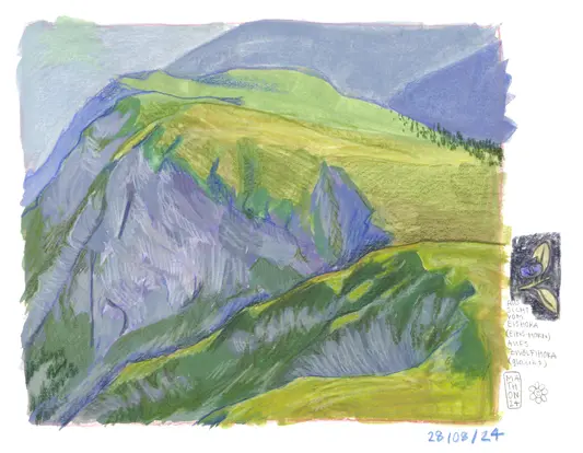 Naturstudie eines Bergs im Naturpark Beverin Schweiz