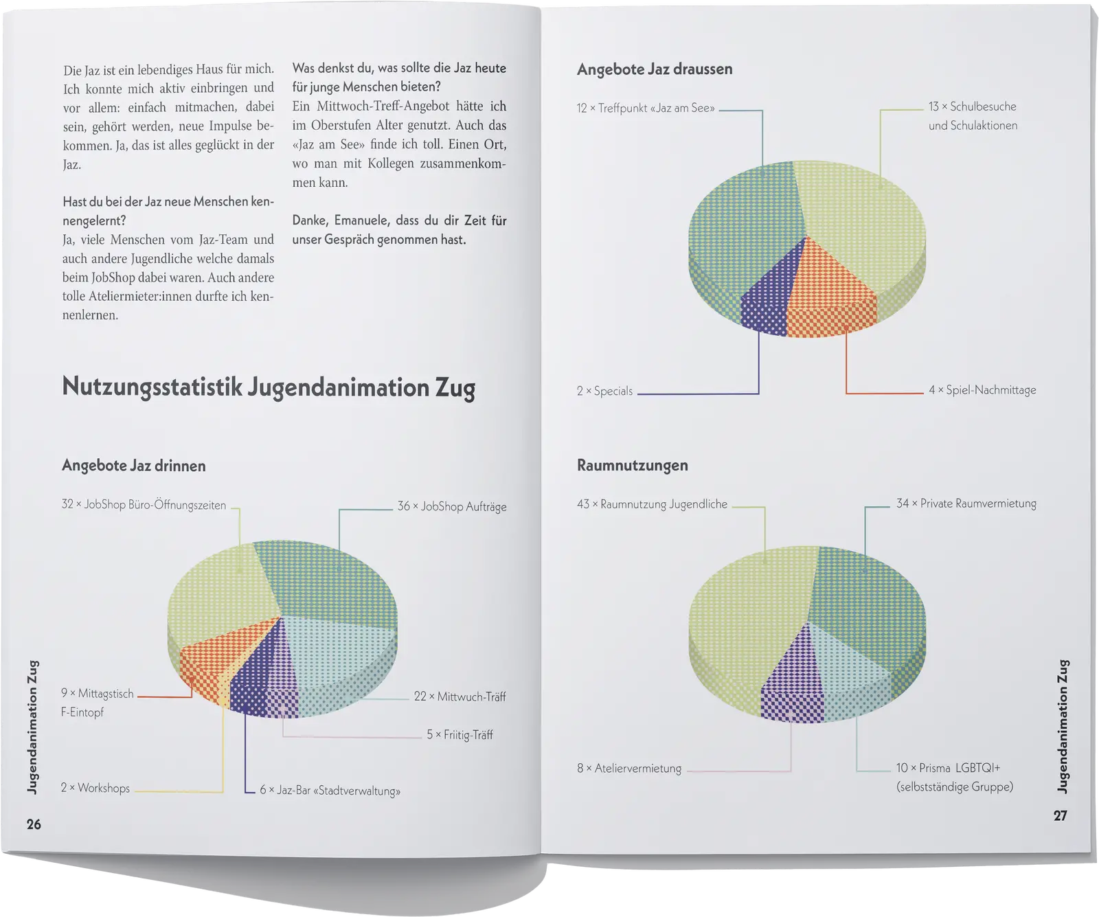 Farbige ansprechende Infografiken, Kuchendiagramme in einer Isometrischen Ansicht